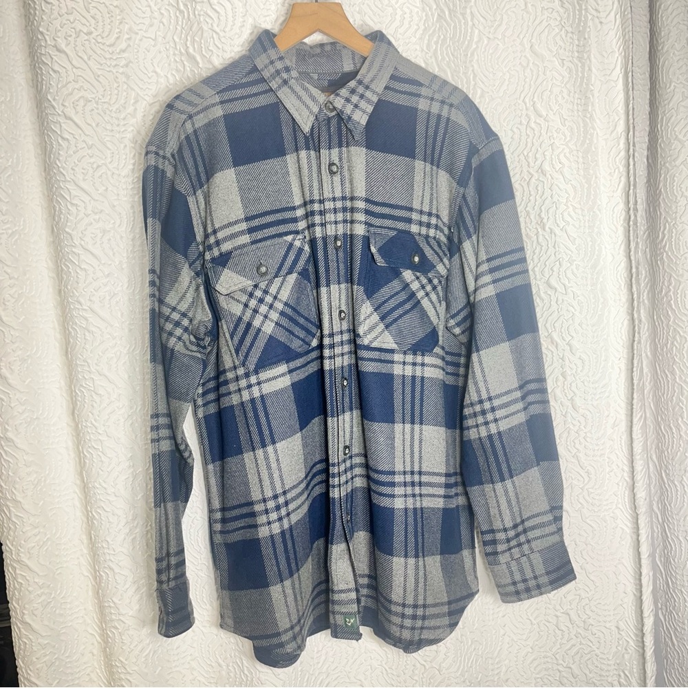 OUTDOOR LIFE Plaid Button Down Winter Shirt, Mens XL
